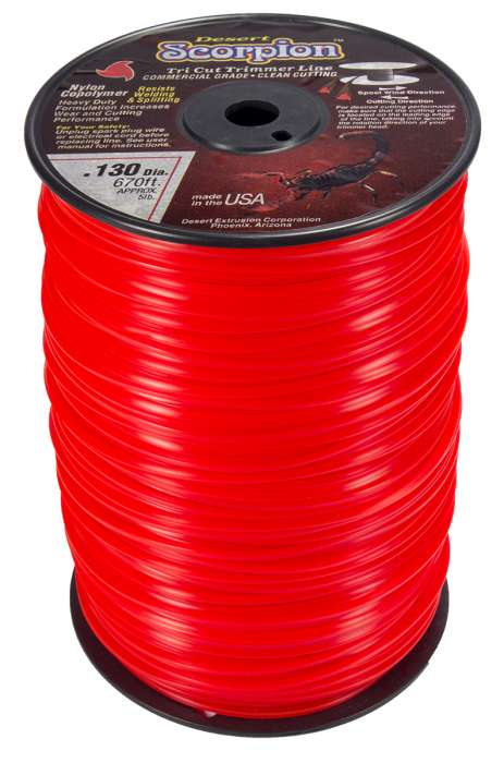 Trimmer line scorpion™ shaped red .130" / 3.3mm