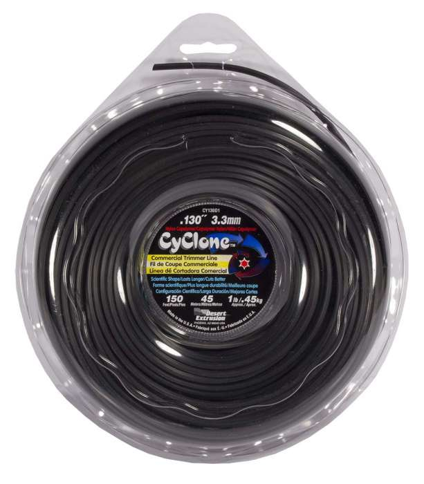 Trimmer line cyclone™ shaped black .130" / 3.3mm