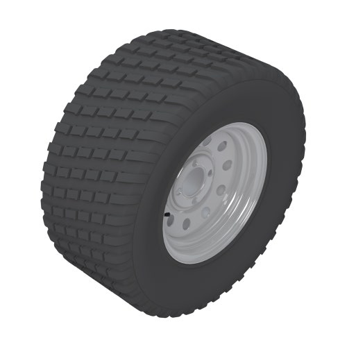 Tire & wheel - 24x9.50-12 (4 ply) turf master