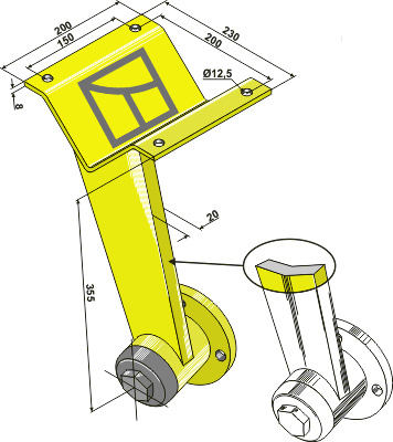 Front disc support - Reinforced type