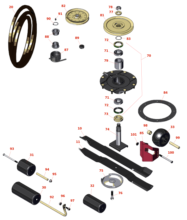 Toro Groundsmaster 3320 Deck Parts