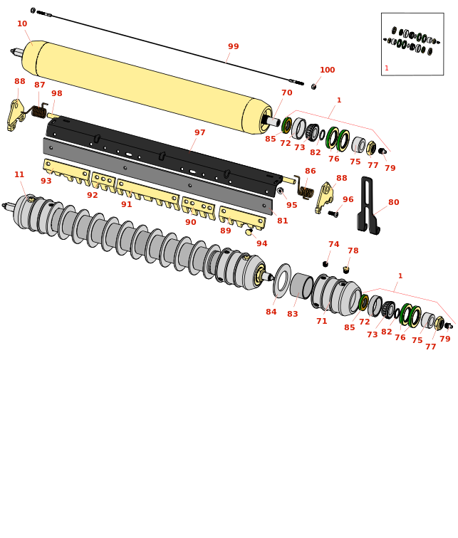 John Deere 6700A Reel Mower Rollers