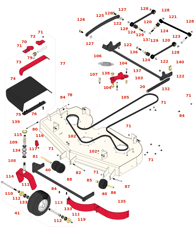 Toro Z Master Professional 5000 52in Deck Parts