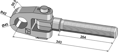 Swivelling tie-rod M42x3