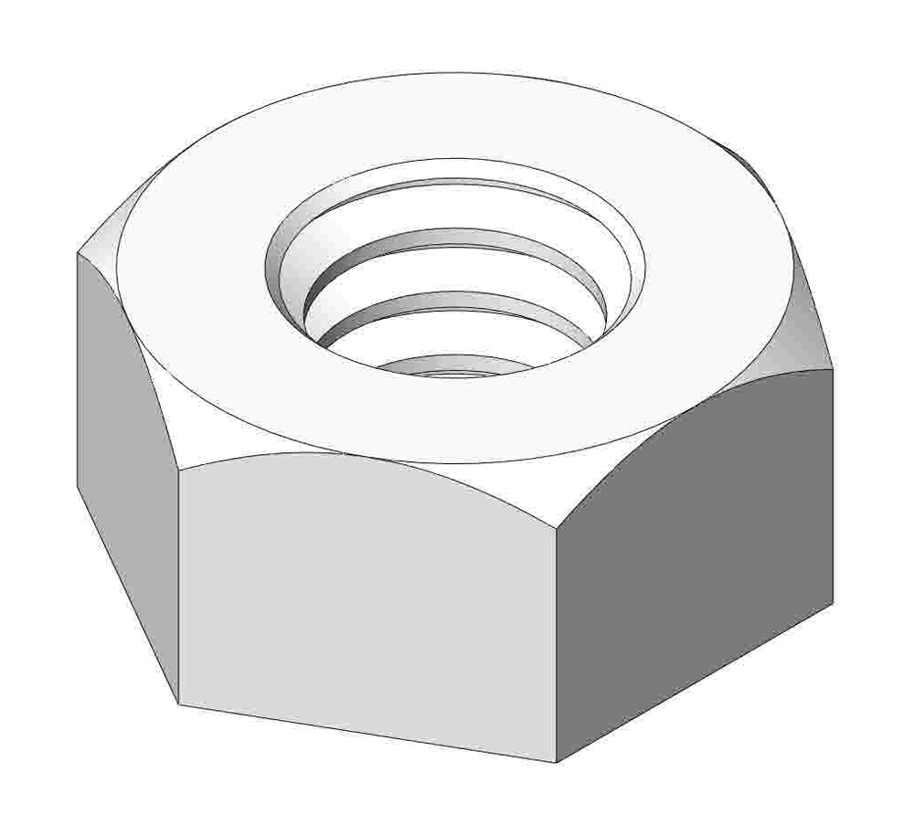 Nut - 1/4-20 hex clear zinc