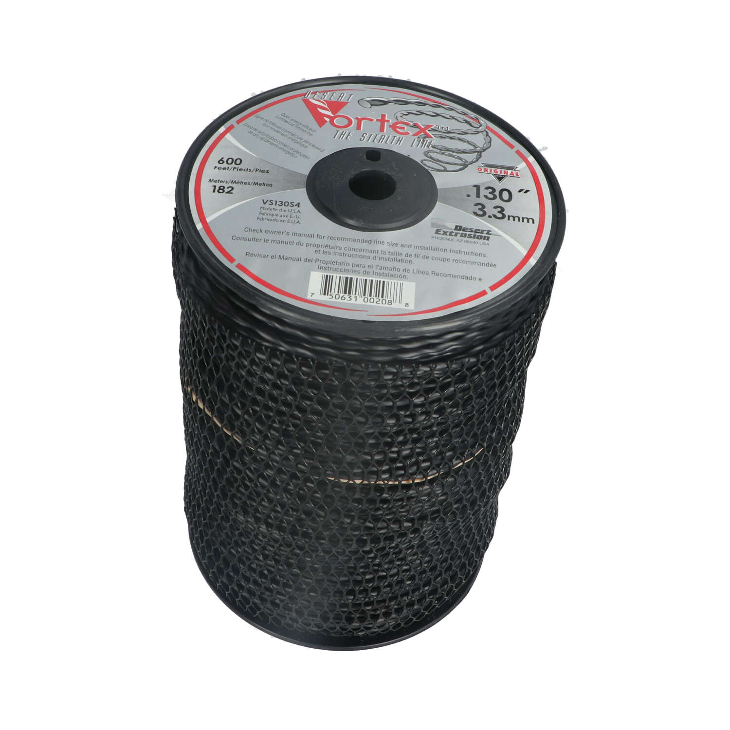 Trimmer line vortex™ spiral black large spool .130" / 3.3mm