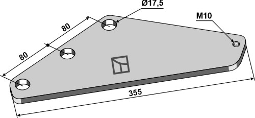 Supporting bracket - not painted fitting for Strautmann 60903205