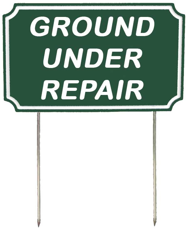 Sign - rect -grd under repair-gw