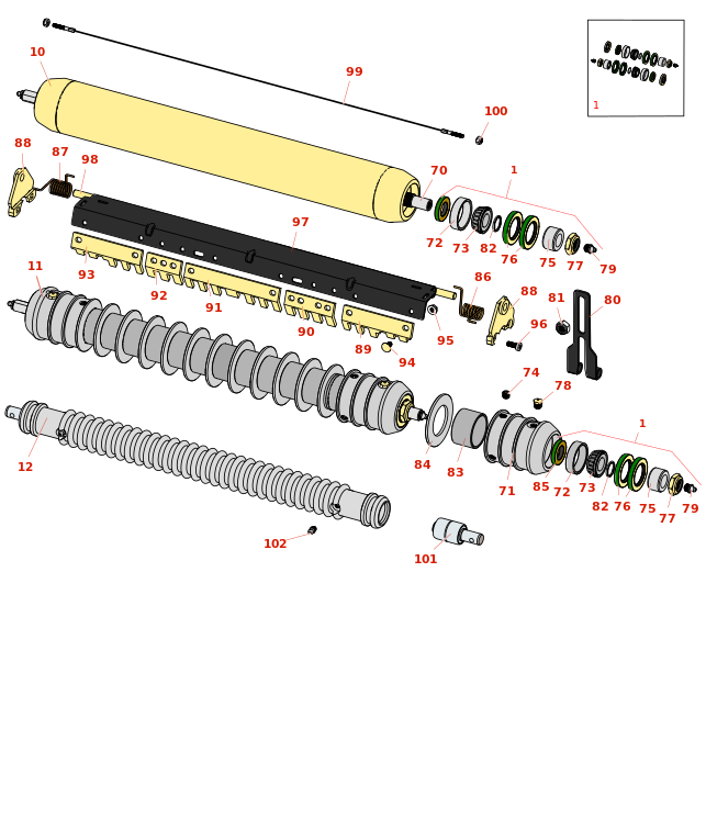 John Deere 6500A Reel Mower Rollers