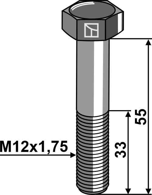 Hexagon bolts M12 without nut