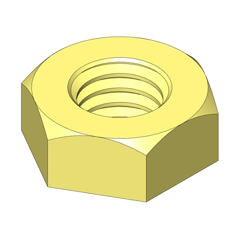 Nut - 3/8-16 hex plated
