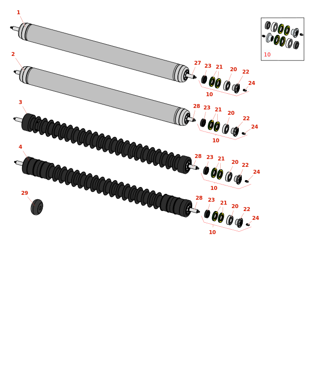 Toro Reelmaster 3100-D Rollers