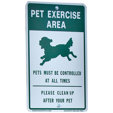 Sign - pet excercise area - off leash