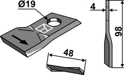 Rotary mower blade fitting for SIP 151.171.311