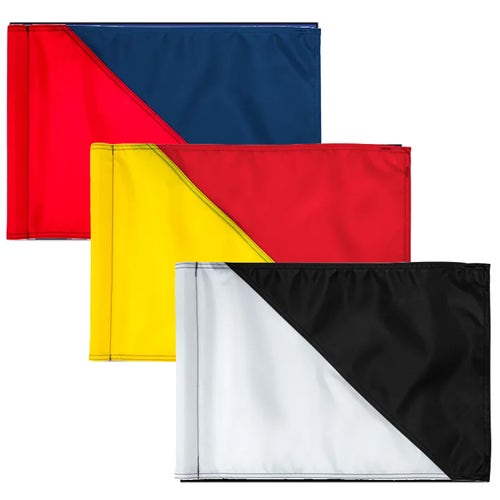 DIAGONAL DOWN Golf Flag - 400D Tube Style