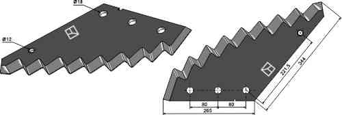 Food mixer knives fitting for Strautmann 60903516