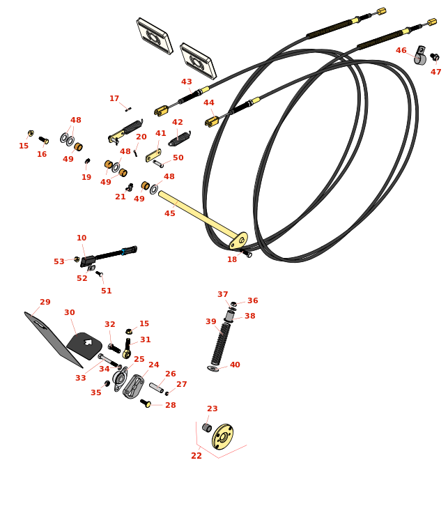 Toro Groundsmaster 4010-D Brake Pedal And Linkage