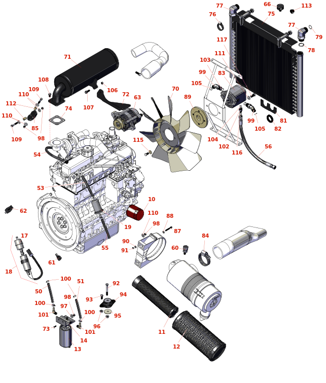 Toro Groundsmaster 4100-D Engine