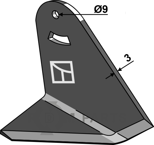 Planet blade - right fitting for Steketee 405788