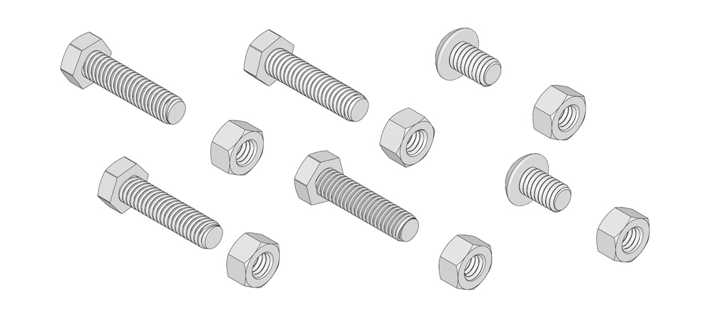 Hardware kit - single post mount