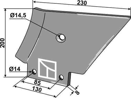 Counter-tine, left model