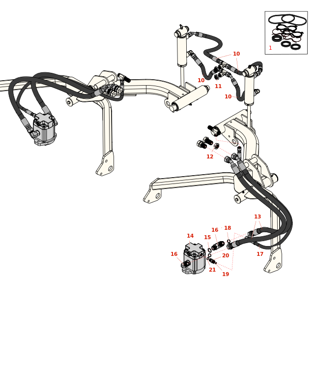 Toro Groundsmaster 4700-D Lift Arm Hydraulics No. 2 & 3