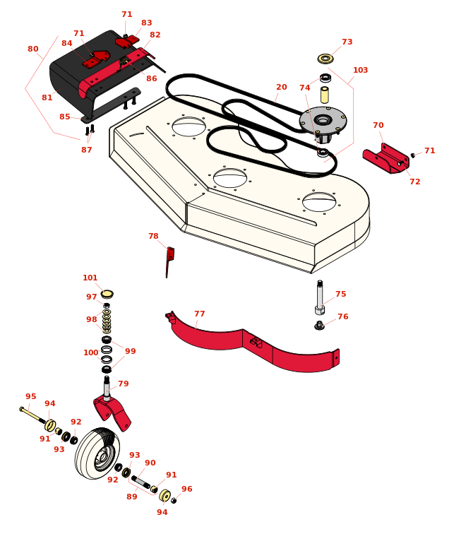 Toro GrandStand Mower 52in Deck Parts