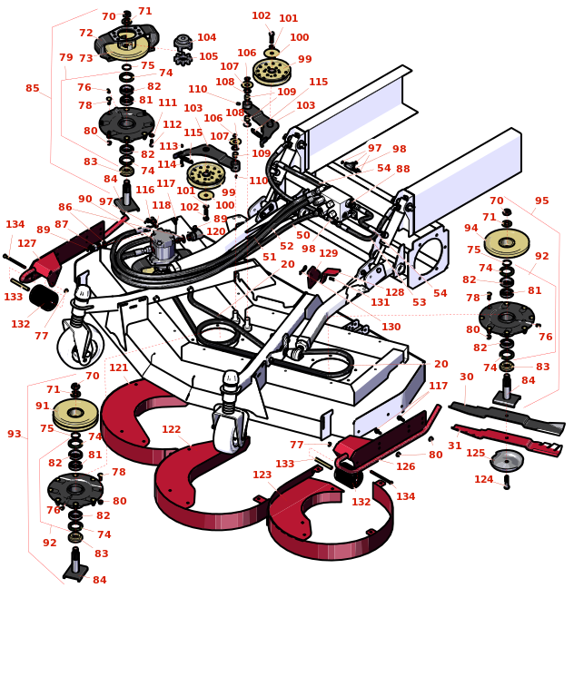 Toro Groundsmaster 4010-D Front Deck Hydraulics and Spindles