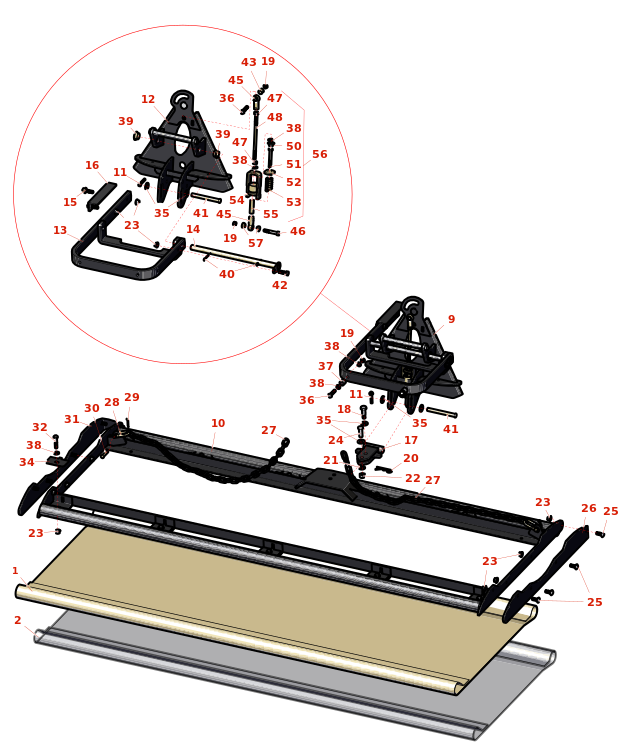 Toro Groundsmaster 7210 Drag Mat Carrier - Model 08756