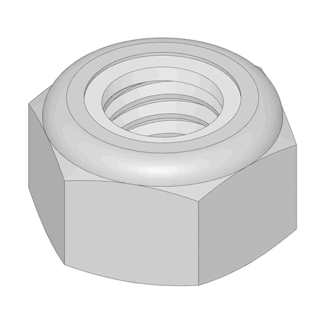 Nut - 6mm-1.0 flanged lock nylon