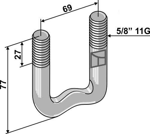 Beugelbout 5/8'' 11G