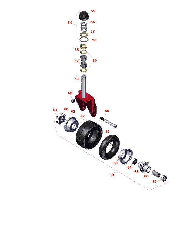 Toro Groundsmaster 3320 Caster Wheels