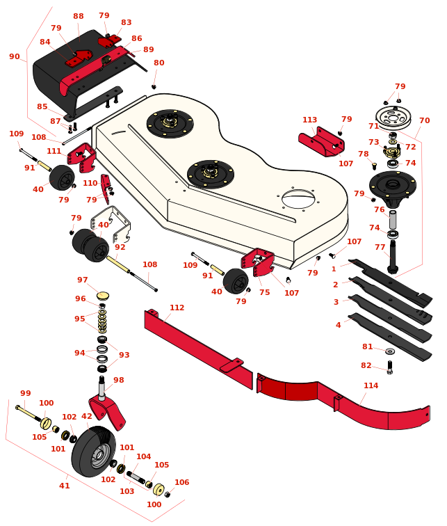 Toro GrandStand Mower 60in Deck Parts