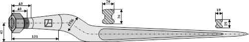 Silage tine 920 fitting for van Lengerich 51.1.03 / 60.061