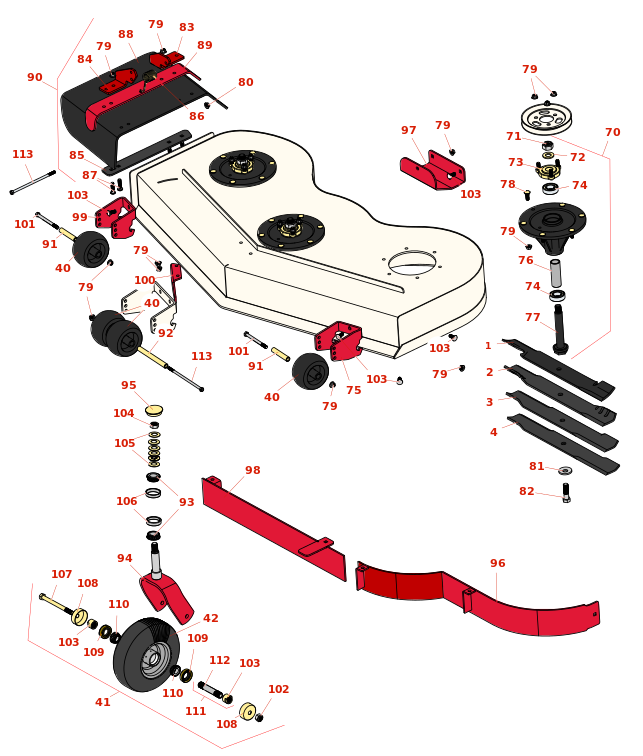 Toro GrandStand Mower 60in Deck Parts