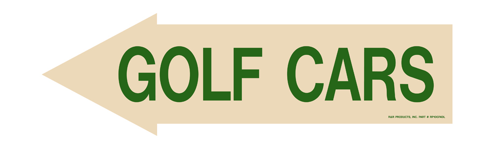 Decal - left golf cars green/tan