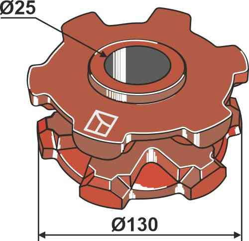 Deflection sheave 130 x 25 fitting for Bergmann 1620149