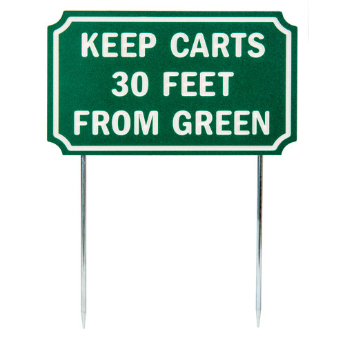 Sign - rect -keep carts 30ft-gw