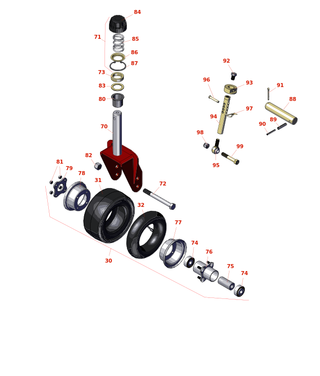 Toro Groundsmaster 3320 Caster Wheels