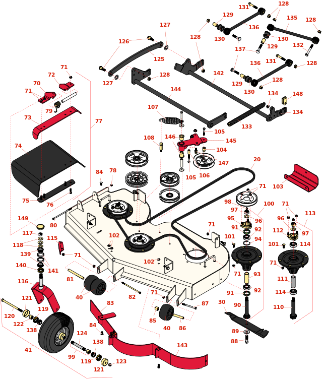 Toro Z Master Professional 5000 48in Side Discharge Deck