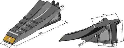 Sweep for Subsoiling tines - Hard metal