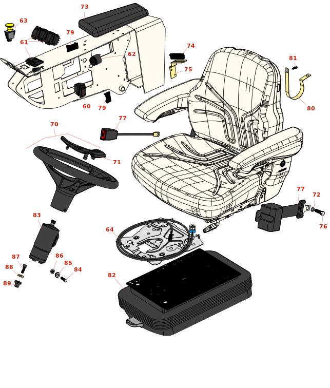 Toro Groundsmaster 4010-D Seat and Controls