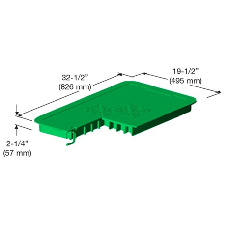 Carson t-cover lid only - 1730 green blank