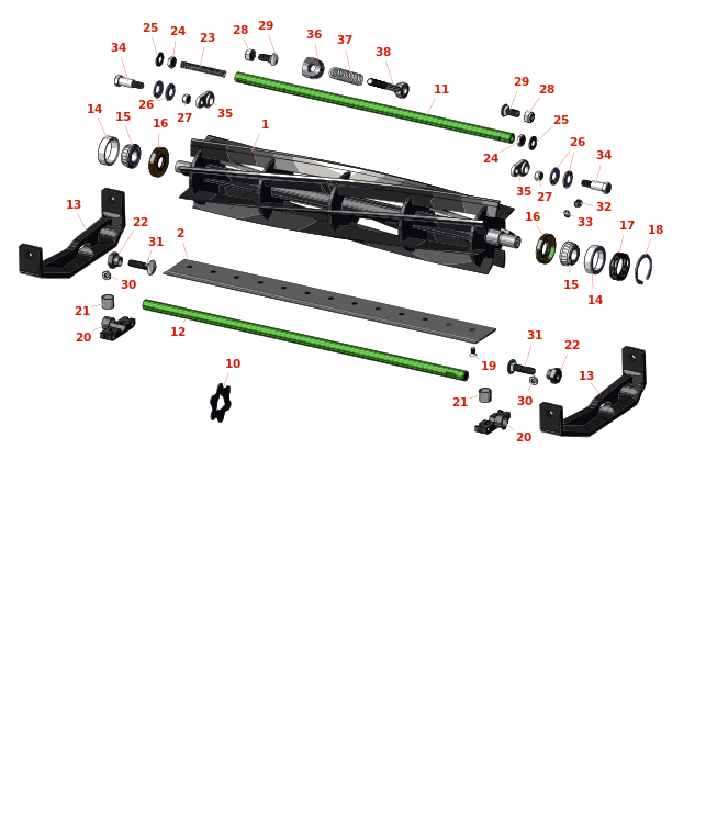 John Deere 7500A E-Cut Hybrid Reel Mower Reel & Bedknife