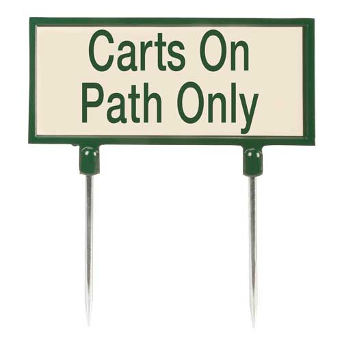 Sign - tan carts on path