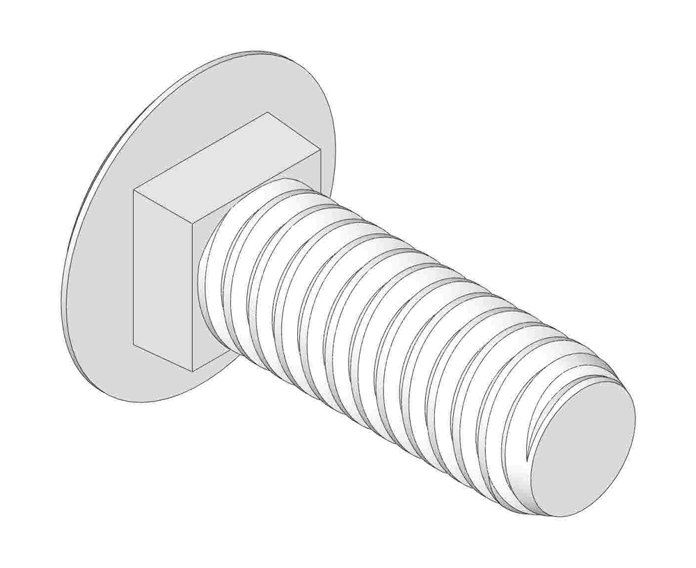 Bolt - stove 1/4-20 x 3/4