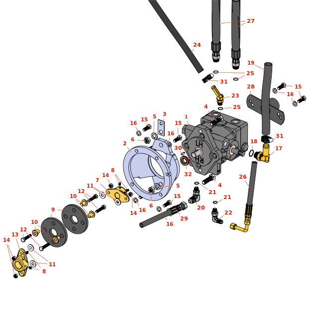 Toro Sand Pro 3020 Hydraulic Pump