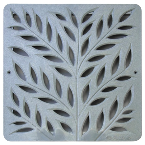 Square grate - 12" botanical gray