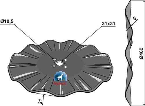 Wavy disc Ø460x5