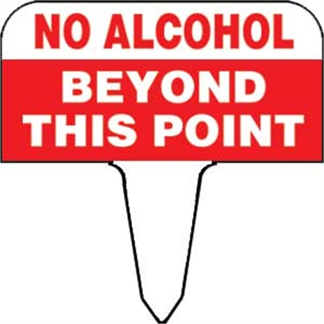 Sign - no alcohol beyond this